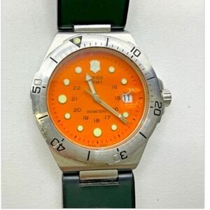 Victorinox Swiss Army DiveMaster 300 Orange Dial Stainless‎ Steel Quartz Watch